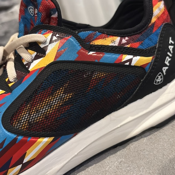 Ariat Fuse Blue Geo Aztec EVA midsole,rubber outsole,flex,mesh & synthetic upper - Picture 7 of 14